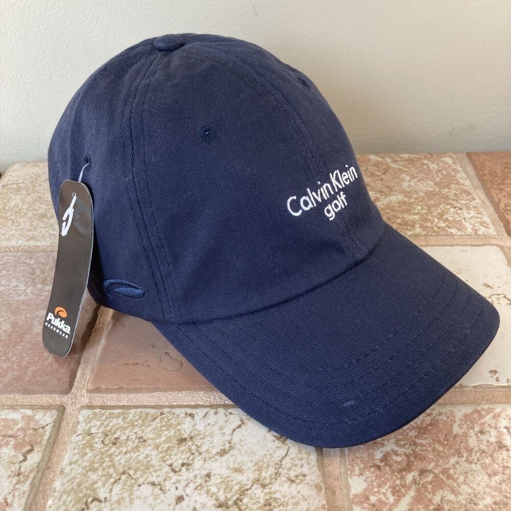 NWT Calvin Klein Golf Hat Navy Blue Cap Pukka